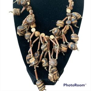 Aris by Treska unique handmade woodbeads necklace!